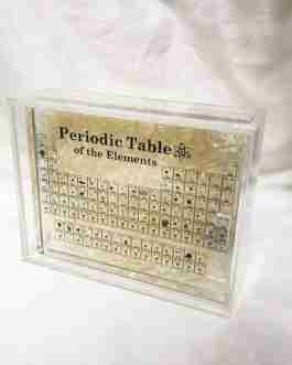 Acrylic Box with Lid for the Periodic Table Display of Elements