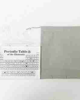 Silver Gray Velvet Bag for The Periodic Table Display with Real Elements