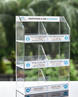 6-Tier Clear Acrylic Display Stand – Elegant Product Organizer for Retail Shops