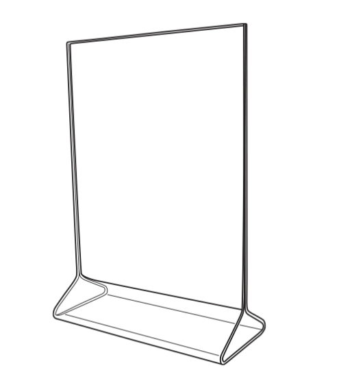 A5 Acrylic Sign Holder - Triangle-based