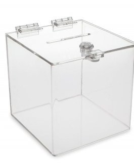 Acrylic 5-sided Box with Cam Lock Lid