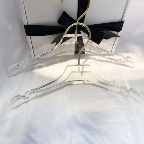 Acrylic Children's Clothes Hanger 32 cm Wide Square Top