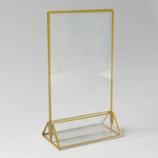 Acrylic Gold Frame Sign Holder