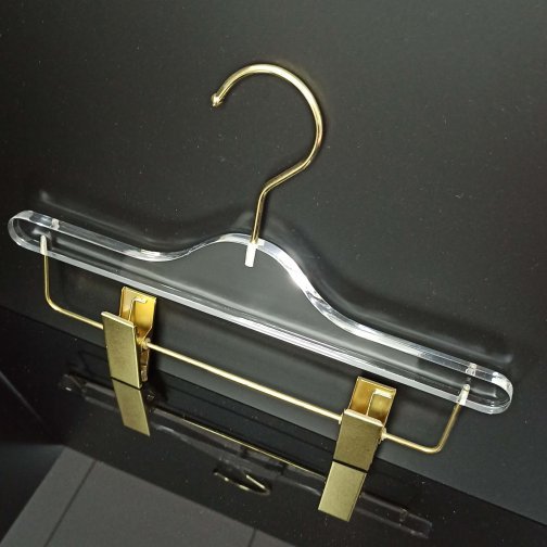 Acrylic Hanger with Drop-hanging Clips 28 cm Wide