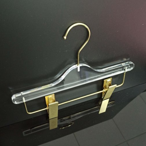 Acrylic Hanger with Drop-hanging Clips 28 cm Wide