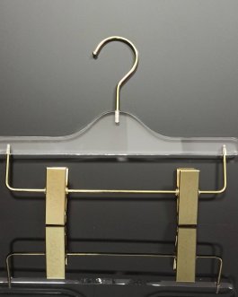 Acrylic Hanger with Drop-hanging Clips 28 cm Wide