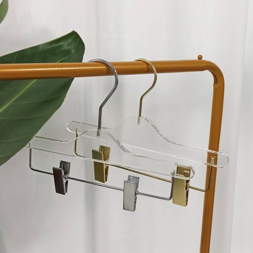 Acrylic Hanger with Drop-hanging Clips 28 cm Wide