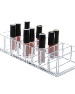 Acrylic Makeup Storage Tray with 8 Dividers Cosmetics Jewelry Box