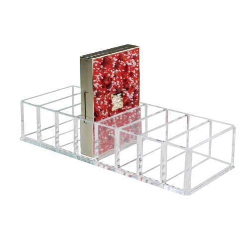 Acrylic Makeup Storage Tray with 8 Dividers Cosmetics Jewelry Box