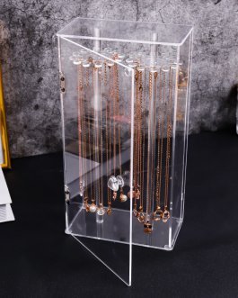 Acrylic Necklace Storage Box Clavicle Chain Display Rack Revolving Bracelet Display Rack