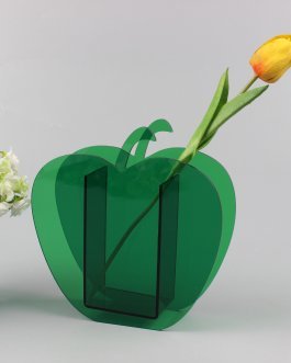 Apple-Shaped Acrylic Flower Vase