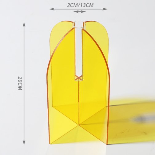 Arched-Door Design Acrylic Flower Vase with Central Tube - Yellow