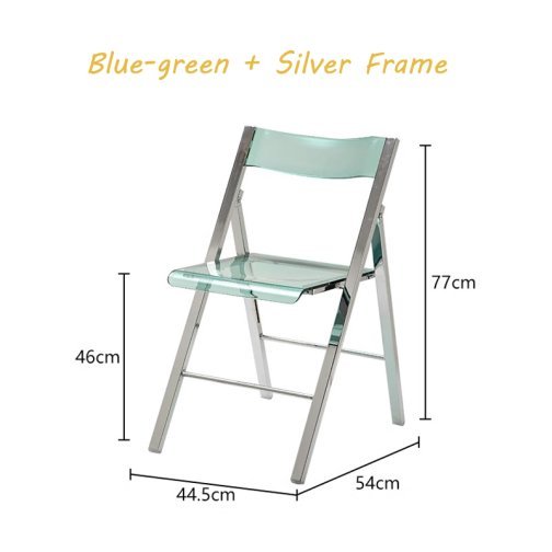 Clear Acrylic Folding Chair with Gold/Silver Frame