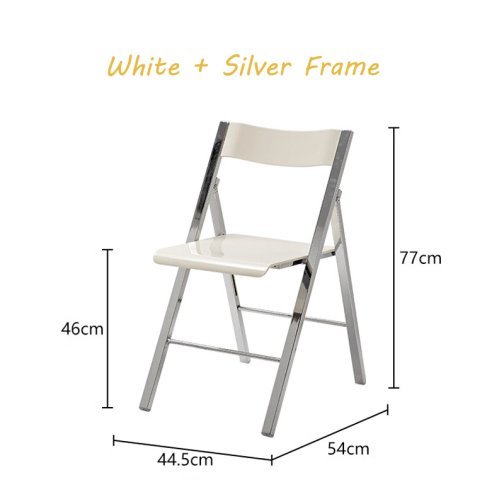 Clear Acrylic Folding Chair with Gold/Silver Frame