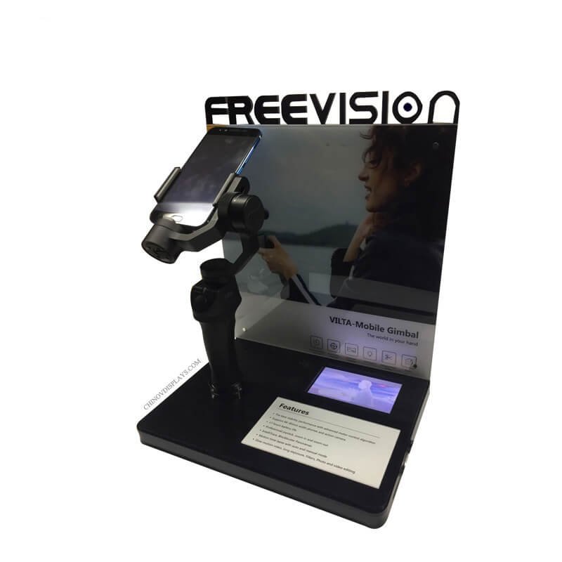 Creative Custom Acrylic Display Mobile Gimbal POP Stand