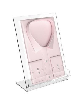 Crystal Clear Acrylic Shirt Display Stand (24cm x 11cm x 34cm)