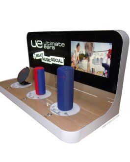 Custom Acrylic Display Bluetooth Speaker Point of Sale Stand