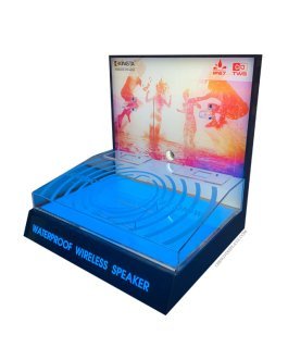 Custom Acrylic Display Case Wireless Speaker Waterproof Point of Purchase Stand