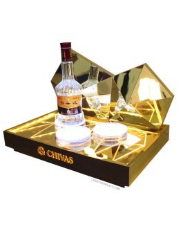 Custom Acrylic Display LED Luxury Wine Riser