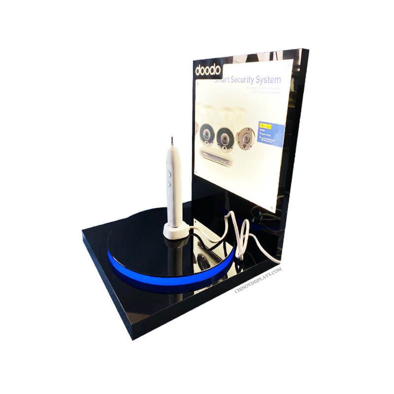 Custom Acrylic Stand Electric Toothbrush POP Display with LED Lights