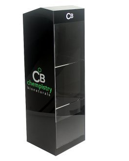 Custom Black Acrylic Display Case with Clear Front For Cannabis Products