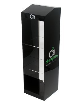 Custom Black Acrylic Display Case with Clear Front For Cannabis Products