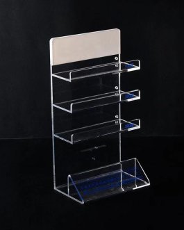 Custom Clear Acrylic Sunglasses Display Stand with Integrated Price Holder