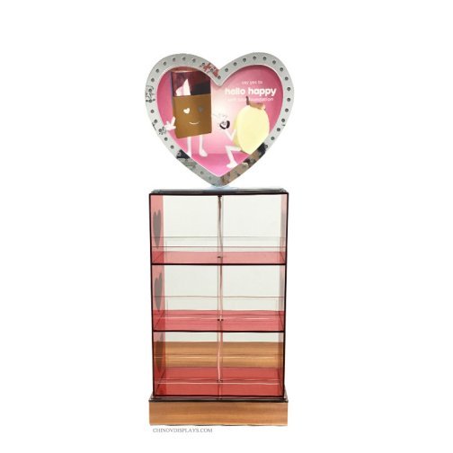 Custom POP Display Case Acrylic Makeup Lipstick Showcase Cabinet