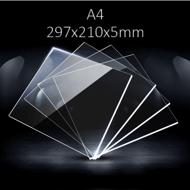 Cut-to-size Plexiglass Sheets A4 297x210 5mm Acrylic DIY Sheets