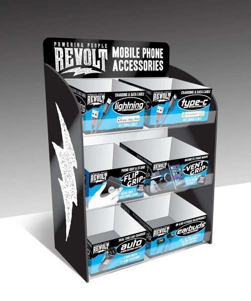 Elegant Custom Acrylic Mobile Accessories Display Stand