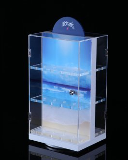 Elegant Ocean-Themed Acrylic Display Case with Secure Lock