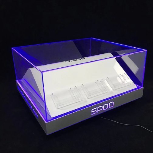 Illuminated Custom Acrylic Display Case with LED Base