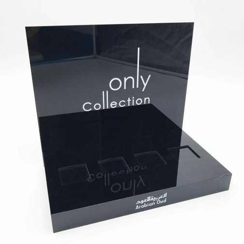 Premium Black Acrylic Skincare Display Stand