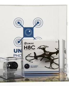 Sleek Acrylic Camera Drone Display Case – Customizable & Protective