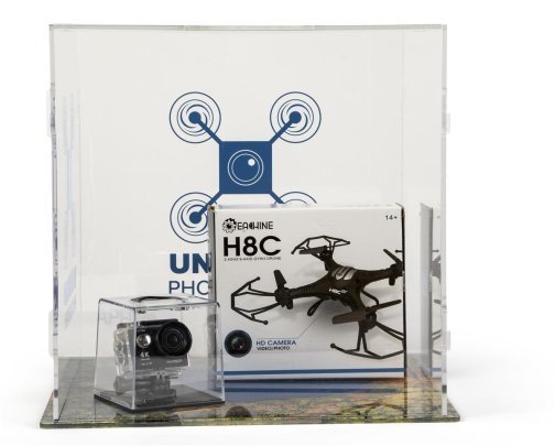 Sleek Acrylic Camera Drone Display Case - Customizable & Protective