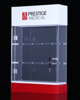 Sleek Tri-Level Acrylic Display Case with Security Lock