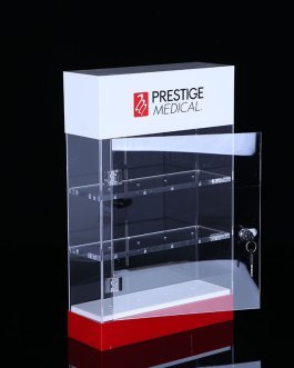 Sleek Tri-Level Acrylic Display Case with Security Lock