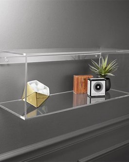 Sleek Wall-Mounted Acrylic Shelf Display