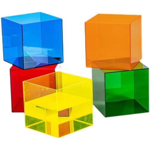 Transparent Colored 5-sided Custom Acrylic Boxes