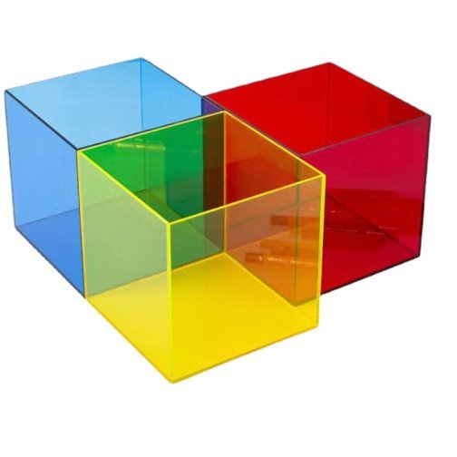 Transparent Colored 5-sided Custom Acrylic Boxes