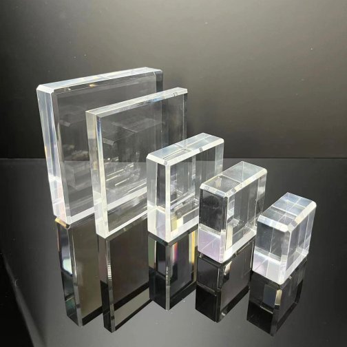 Wholesale Clear Solid Acrylic Block With Beveled Edges